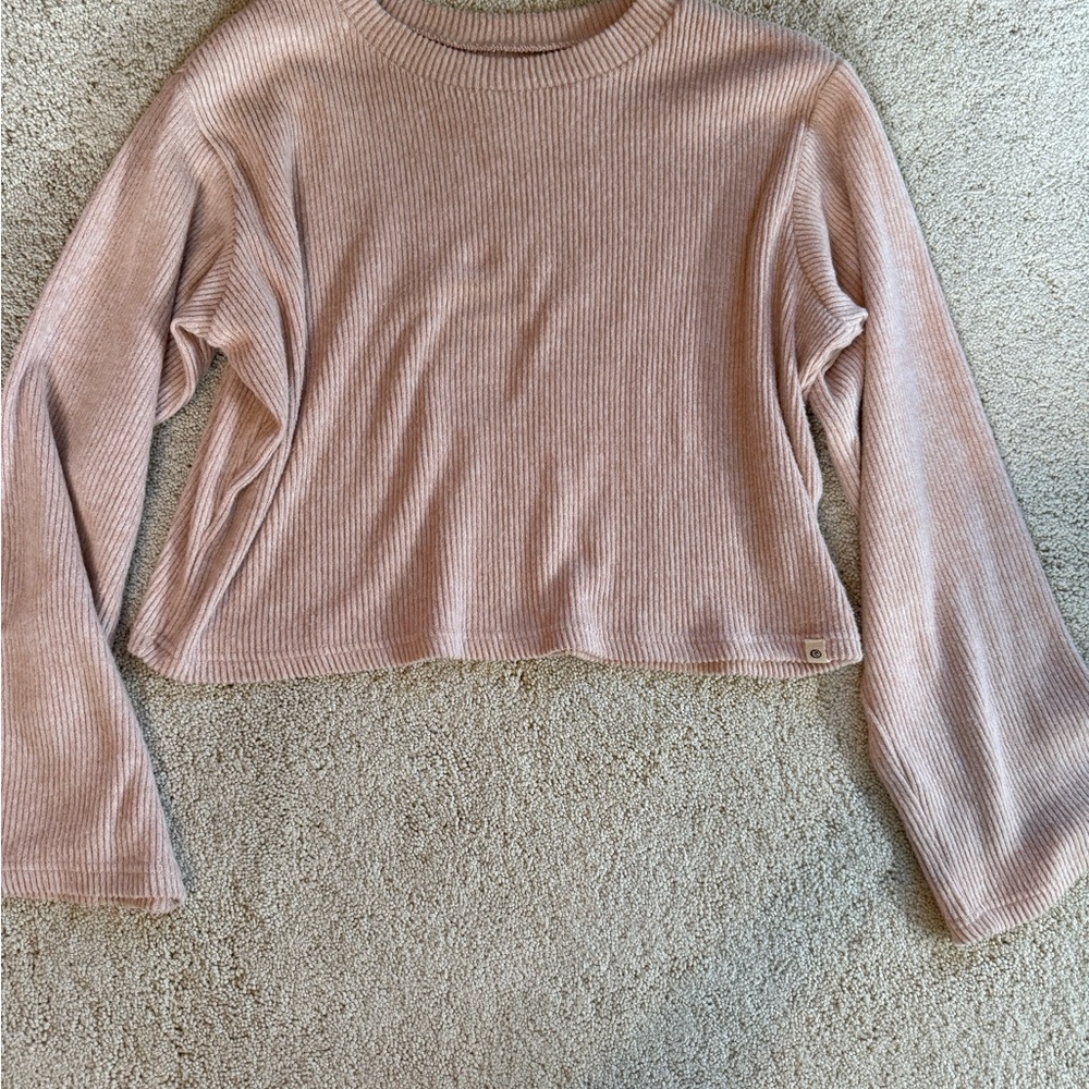 Women's Pink Ribbed Top